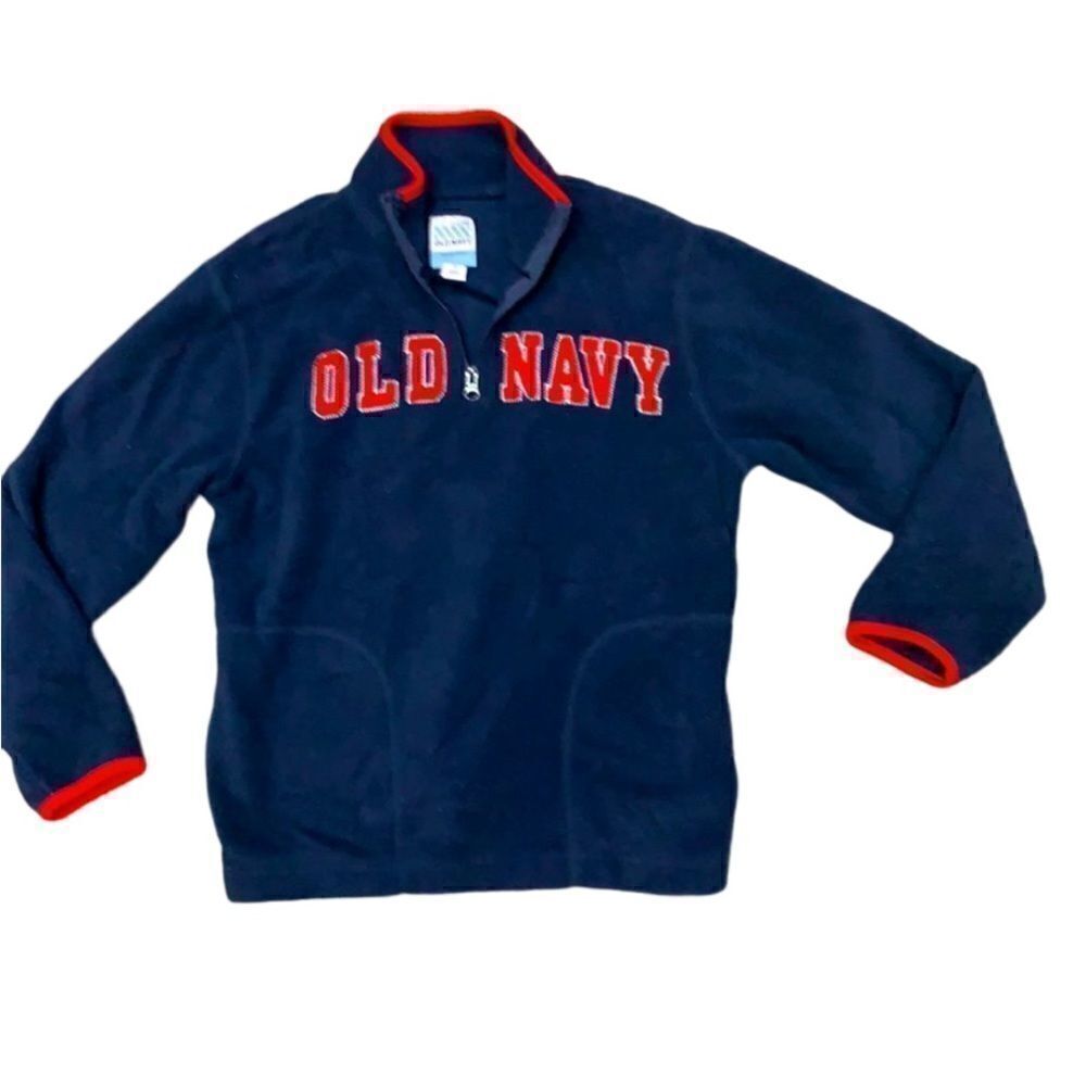 Classic Old Navy Fleece Boys Medium Navy/Red; Great shape!
